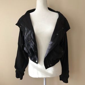 Charlotte Russe Oversized Crop Bomber jacket